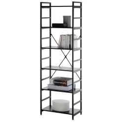 New Wohnen Offenes Industrial Style Regal in Schwarz - Keuna