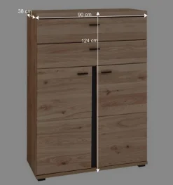 Clearance Wohnen Office Möbelset teilmassiv - Emly (achtteilig)