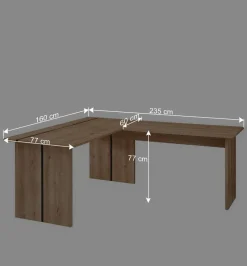 Clearance Wohnen Office Möbelset teilmassiv - Emly (achtteilig)