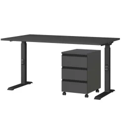 Discount Wohnen Officetisch und Rollcontainer Set - Espnoz (zweiteilig)