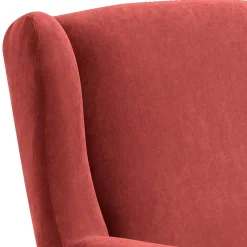 Online Wohnen Ohrenbackensessel aus Velours in Terracotta - Zadella