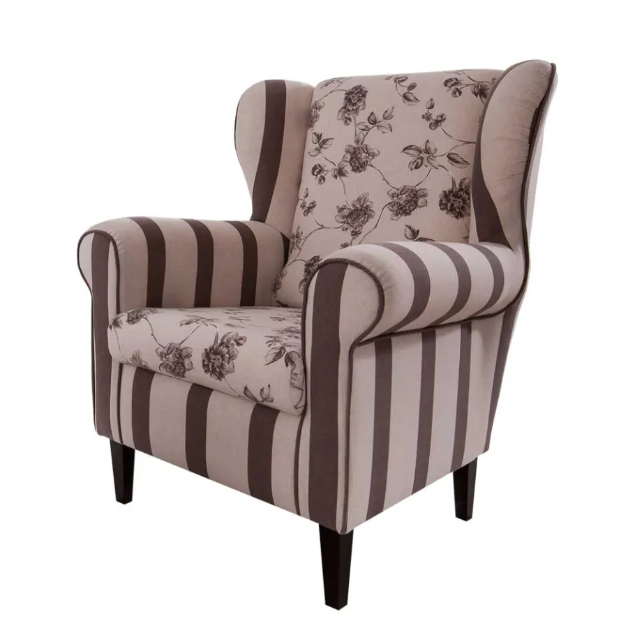 Clearance Wohnen Ohrenbackensessel Prisma in Braun Beige