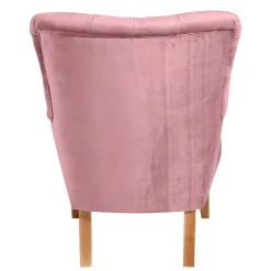 Best Wohnen Ohrensessel aus Samtvelours Rosa - Camilla