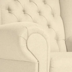 Best Wohnen Ohrensessel in Beige und Nussbaum - Fakt