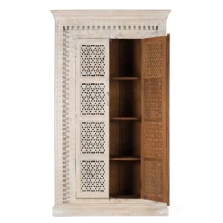 Online Wohnen Orient Design Schrank in Mangoholz White Wash - Capo