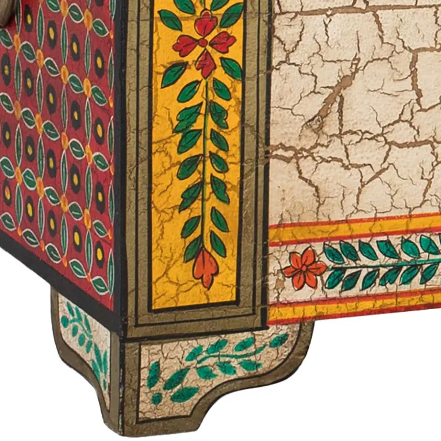 Clearance Wohnen Orient Design Truhe in Bunt mit Elefanten Motiv - Branle