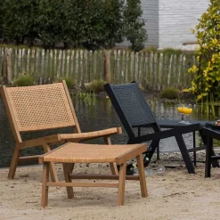 Online Wohnen Outdoor Hocker aus Geflecht Kunstrattan - Abajo (2er Set)