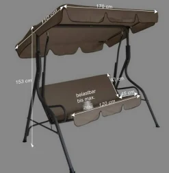 New Wohnen Outdoor Hollywood Schaukel Beaching in Creme