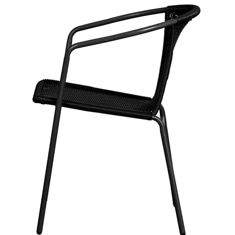 Hot Wohnen Outdoor Stühle aus Kunstrattan - Mondello (4er Set)