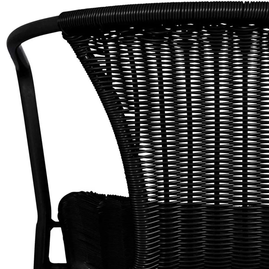 Hot Wohnen Outdoor Stühle aus Kunstrattan - Mondello (4er Set)