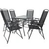 Outlet Wohnen Outdoor Tisch & Klappstühle Set - Alcamo (siebenteilig)