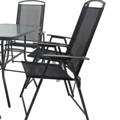 Outlet Wohnen Outdoor Tisch & Klappstühle Set - Alcamo (siebenteilig)