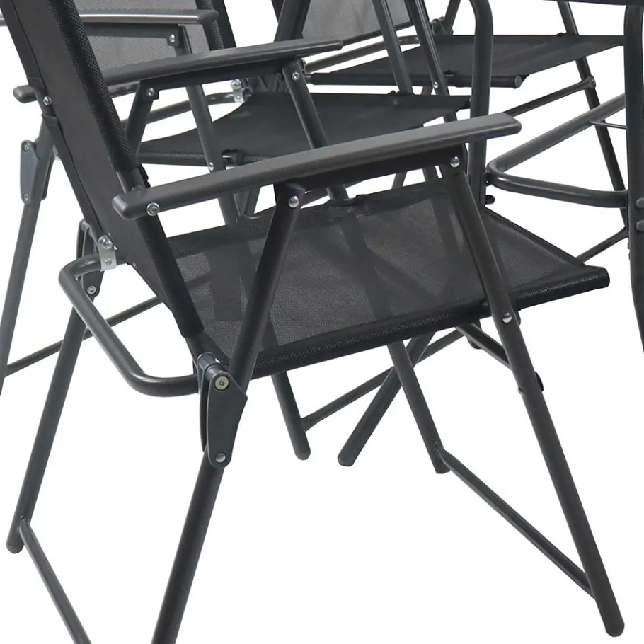 Outlet Wohnen Outdoor Tisch & Klappstühle Set - Alcamo (siebenteilig)