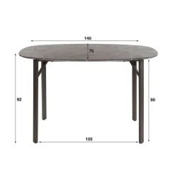 Discount Wohnen Ovaler Bartisch 92 cm hoch - Crash