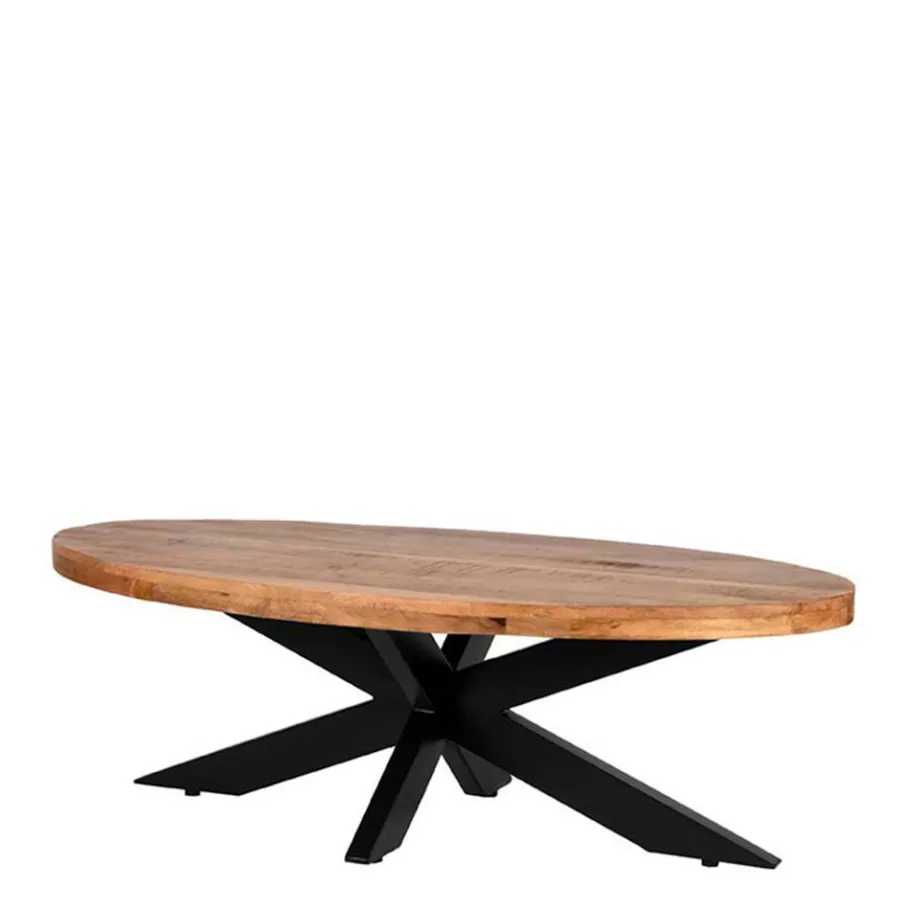 Sale Wohnen Ovaler Couchtisch aus Mangoholz Natur - Siza