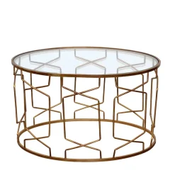 Outlet Wohnen Ovaler Design Couchtisch aus Klarglas - Arsenal