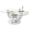 New Wohnen Ovaler Design Glastisch fürs Wohnzimmer - Trucos