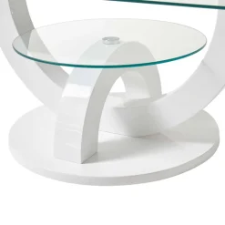 New Wohnen Ovaler Design Glastisch fürs Wohnzimmer - Trucos