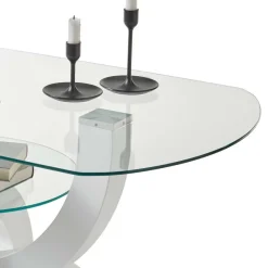 New Wohnen Ovaler Design Glastisch fürs Wohnzimmer - Trucos