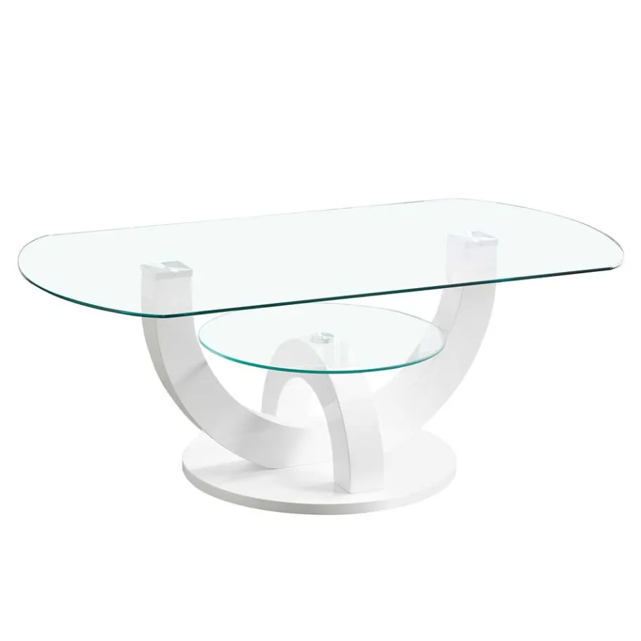 New Wohnen Ovaler Design Glastisch fürs Wohnzimmer - Trucos