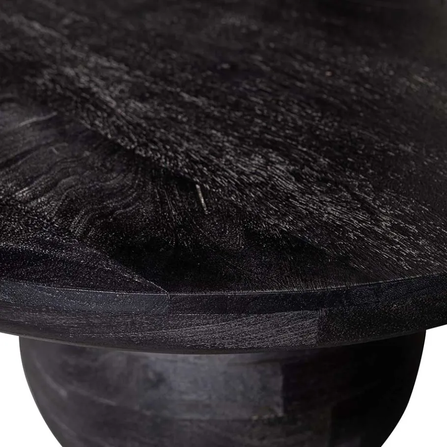 Discount Wohnen Ovaler Design-Couchtisch in Schwarz - Islando