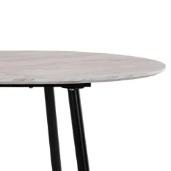 Hot Wohnen Ovaler Esstisch in Marmoroptik Weiß Grau - Segrino