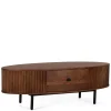 Hot Wohnen Ovaler Retro Couchtisch mit einer Schublade - Chalil