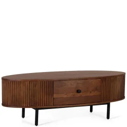 Hot Wohnen Ovaler Retro Couchtisch mit einer Schublade - Chalil