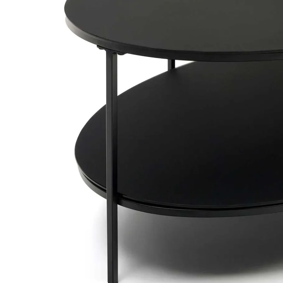 Best Wohnen Ovaler Sofatisch aus Glas und Metall - Calama