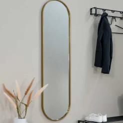 Hot Wohnen Ovaler Wandspiegel in Gold - Bali