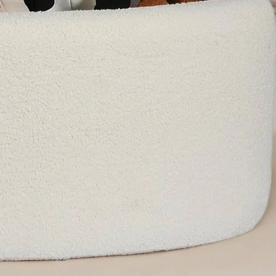 Online Wohnen Ovaler XL Hocker mit Stauraum-Truhe - Barracin