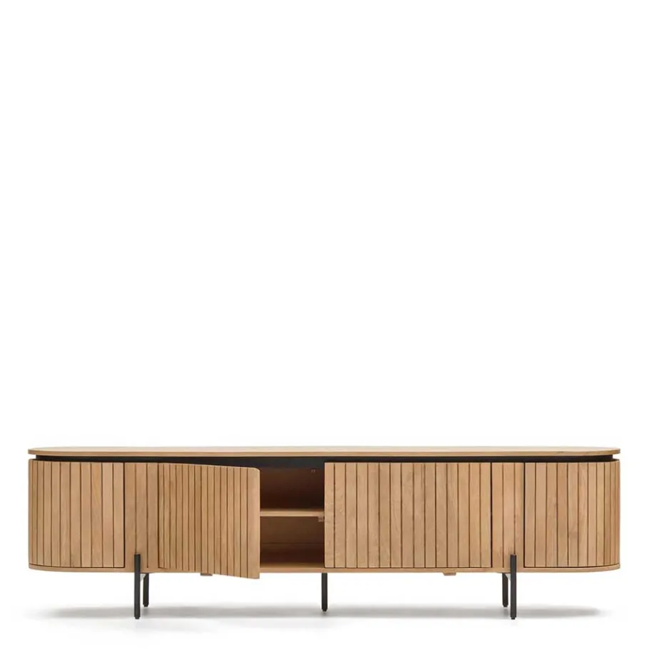 New Wohnen Ovales TV Board 200x55x43 cm - Ilvenda