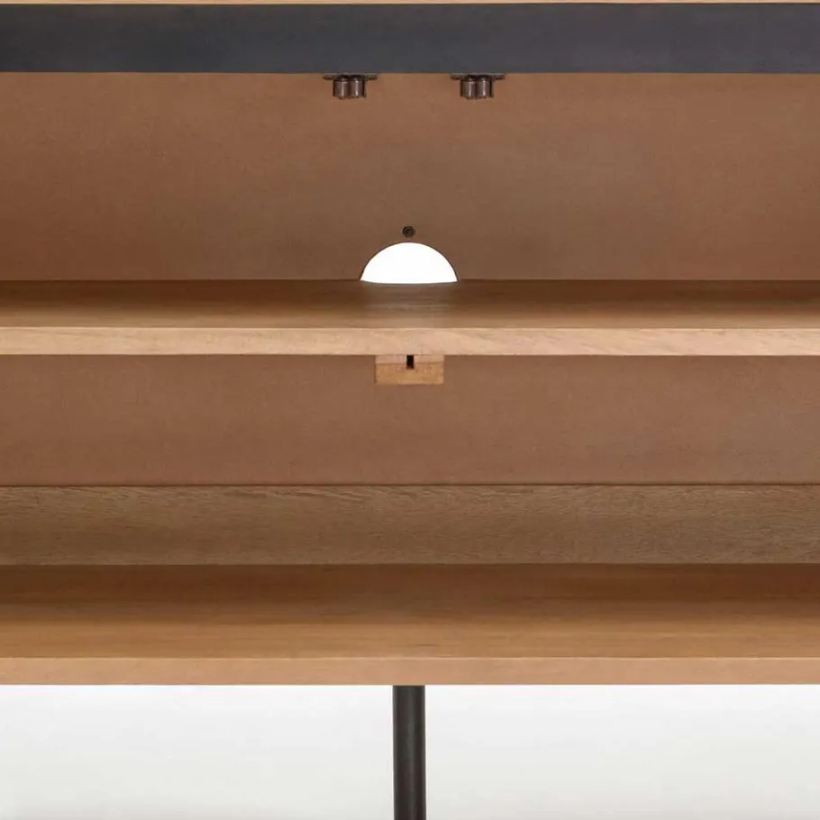 New Wohnen Ovales TV Board 200x55x43 cm - Ilvenda