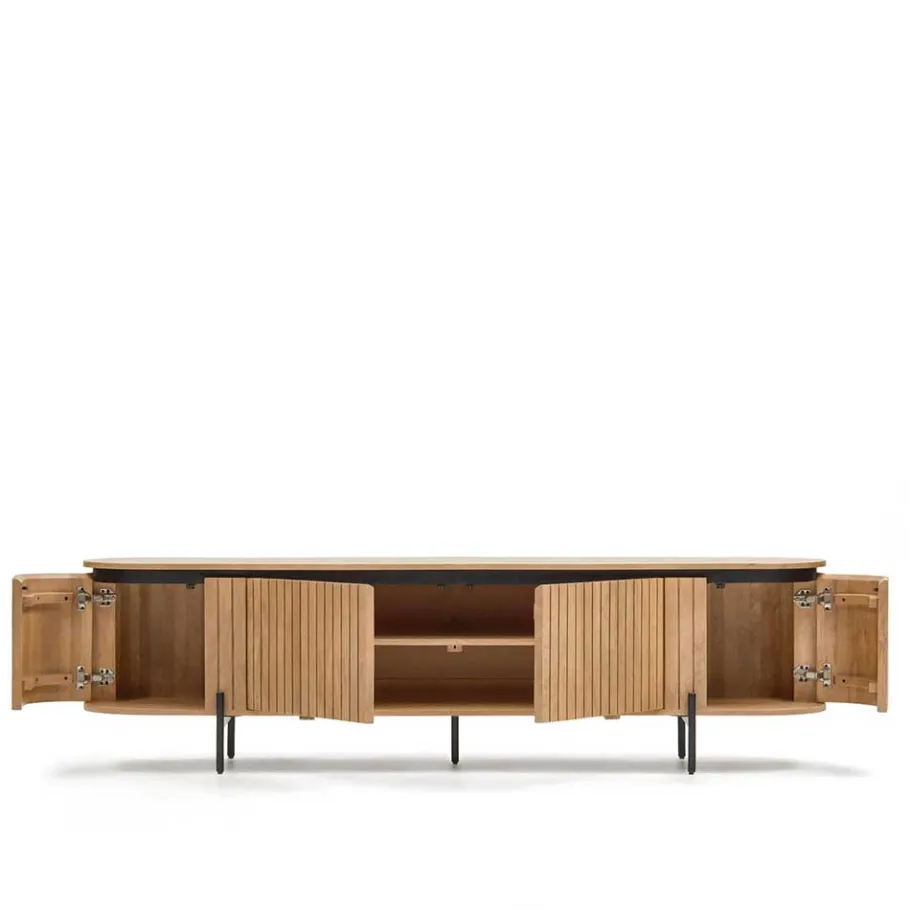 New Wohnen Ovales TV Board 200x55x43 cm - Ilvenda
