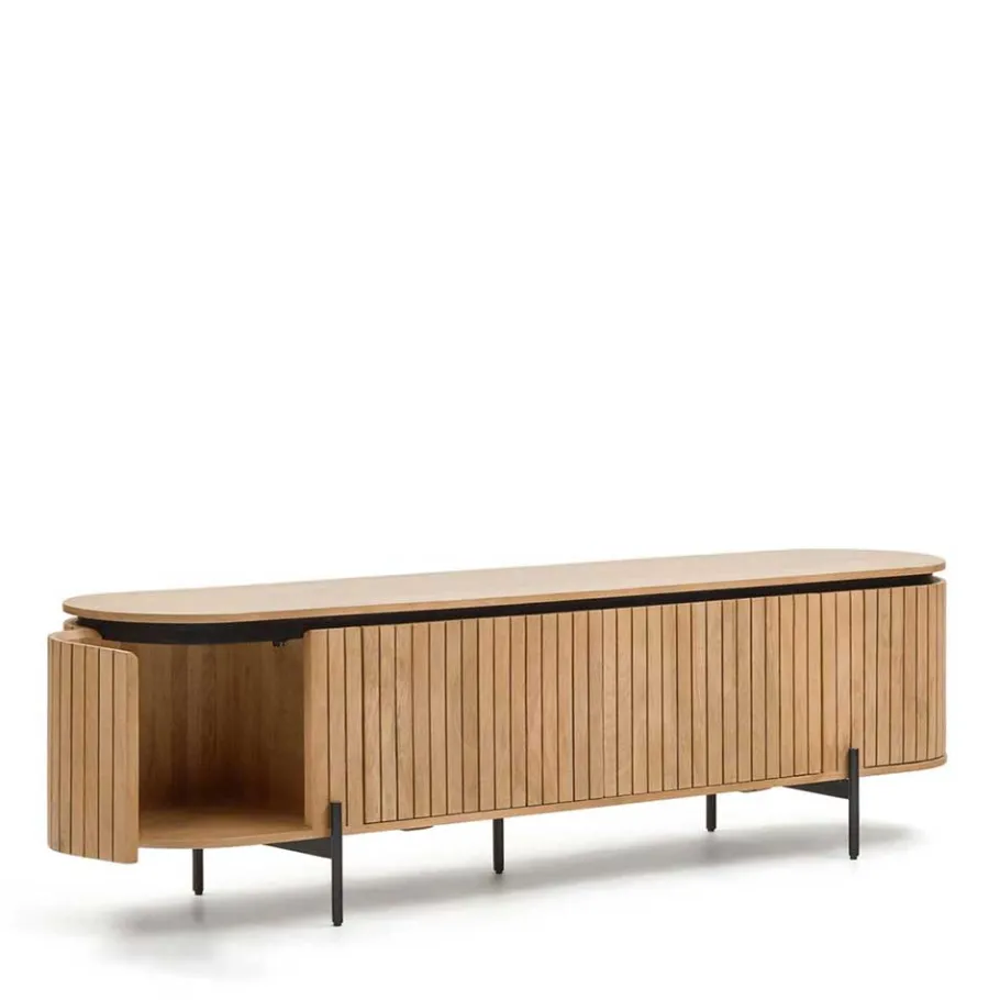 New Wohnen Ovales TV Board 200x55x43 cm - Ilvenda