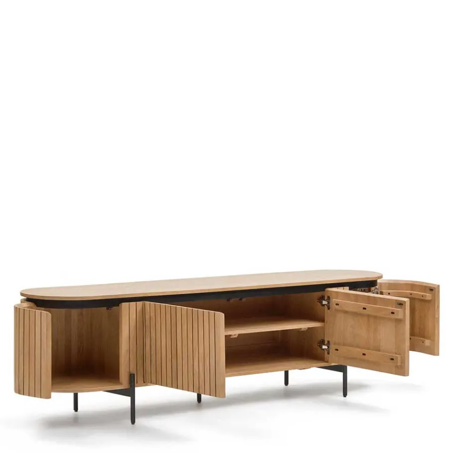 New Wohnen Ovales TV Board 200x55x43 cm - Ilvenda