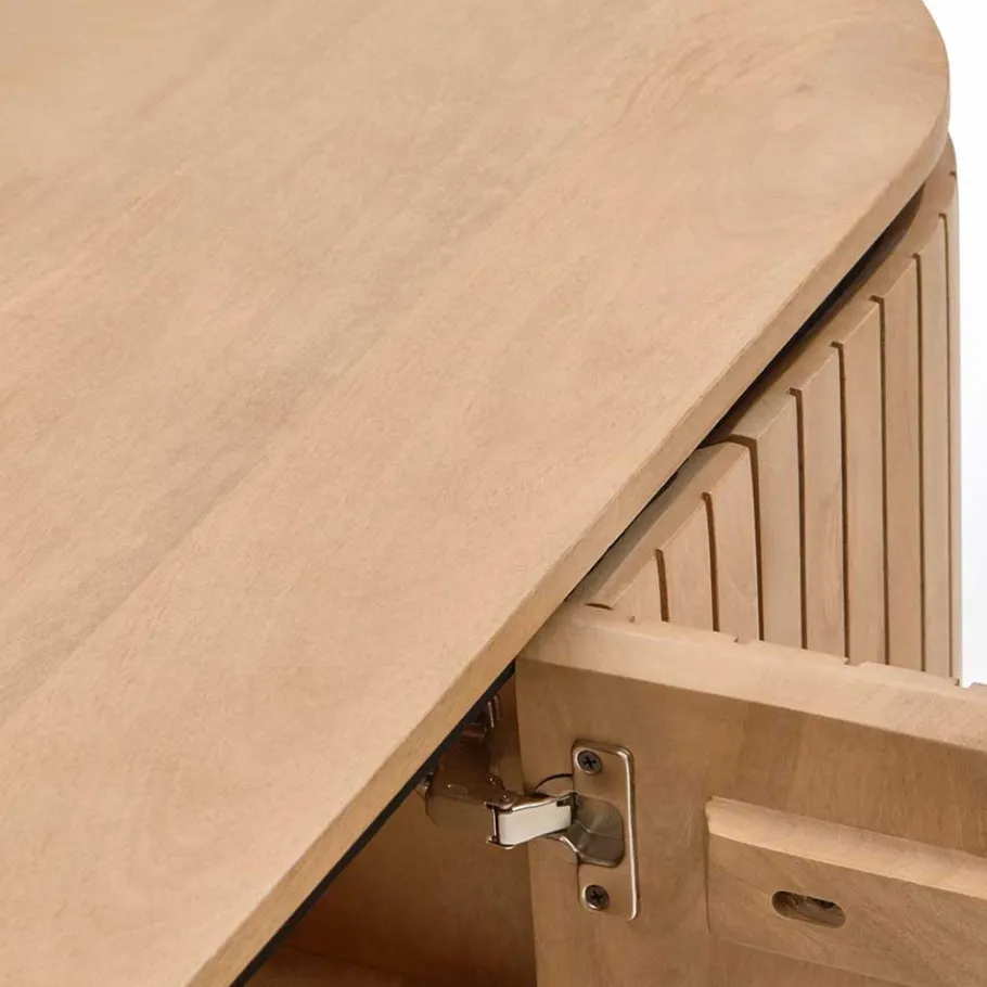 New Wohnen Ovales TV Board 200x55x43 cm - Ilvenda