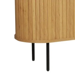 Discount Wohnen Ovales TV-Board mit Schiebetüren - Barnetta