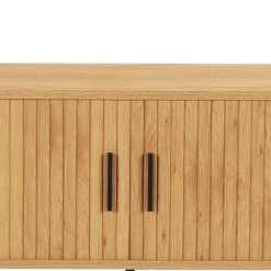 Discount Wohnen Ovales TV-Board mit Schiebetüren - Barnetta