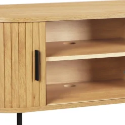 Discount Wohnen Ovales TV-Board mit Schiebetüren - Barnetta