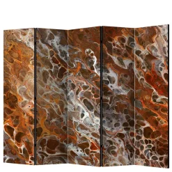 Best Wohnen Paravent in Braun Grau Orange Schlieren - Bassy