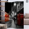 Sale Wohnen Paravent in Schwarz Weiß Rot - London Fotodruck - Enkes