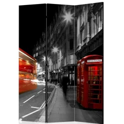 Sale Wohnen Paravent in Schwarz Weiß Rot - London Fotodruck - Enkes