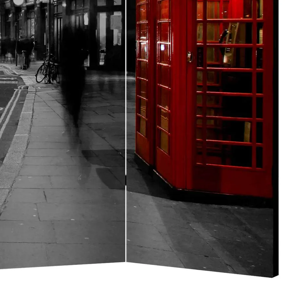 Sale Wohnen Paravent in Schwarz Weiß Rot - London Fotodruck - Enkes