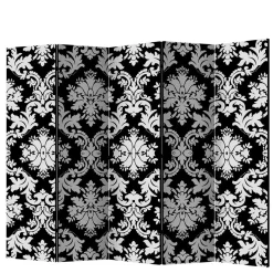 Sale Wohnen Paravent mit Ornament Muster in Schwarz Weiß - Metallin