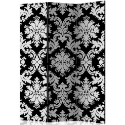 Sale Wohnen Paravent mit Ornament Muster in Schwarz Weiß - Metallin