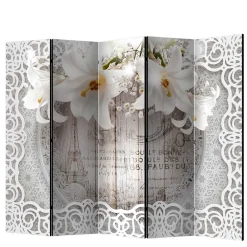 Best Wohnen Paravent mit Vintage Motiv Paris Lilien - Crane