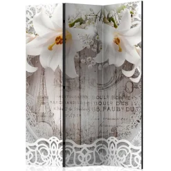 Best Wohnen Paravent mit Vintage Motiv Paris Lilien - Crane