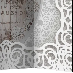 Best Wohnen Paravent mit Vintage Motiv Paris Lilien - Crane