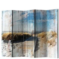Discount Wohnen Paravent Vintage Look Strand Meer - Centres